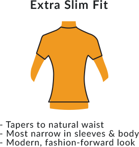 Mens Extra Slim Size Chart