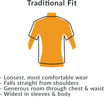 Mens Traditional Size Chart